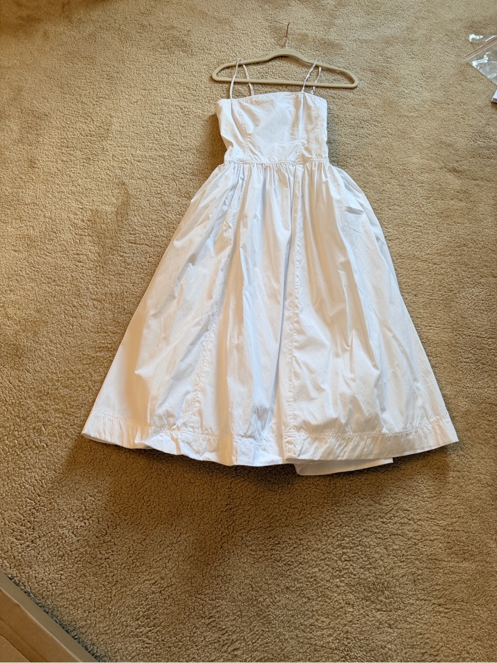 Madewell Poplin Seamed Maxi Dress White Size 0 - Picture 5 of 7